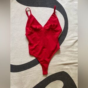 Red bodysuit